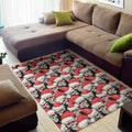 Christmas Santa Skull Pattern Print Floor Mat