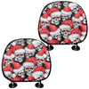 Christmas Santa Skull Pattern Print Car Headrest Covers