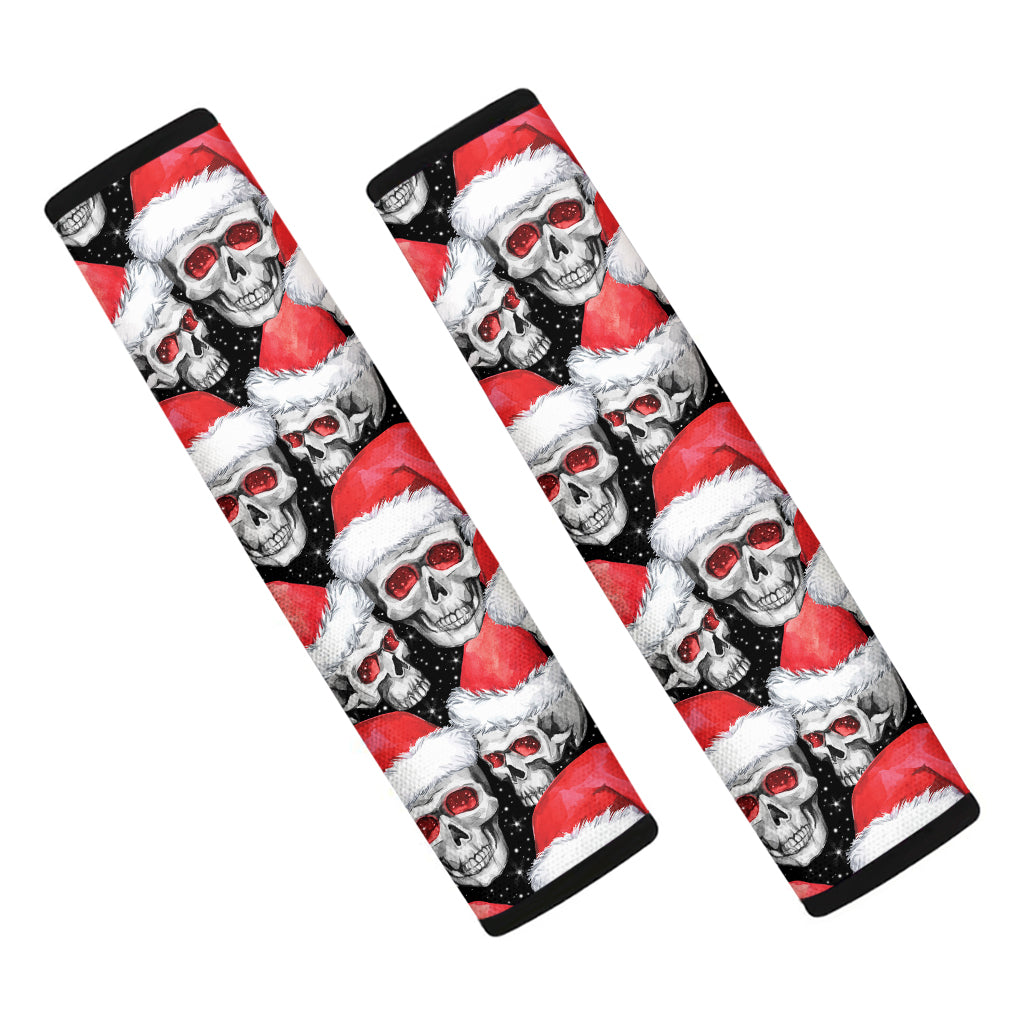 Christmas Santa Skull Pattern Print Car Seat Belt Covers