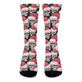 Christmas Santa Skull Pattern Print Crew Socks