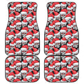 Christmas Santa Skull Pattern Print Front and Back Car Floor Mats