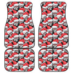 Christmas Santa Skull Pattern Print Front and Back Car Floor Mats