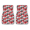 Christmas Santa Skull Pattern Print Front Car Floor Mats