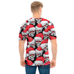 Christmas Santa Skull Pattern Print Men's T-Shirt