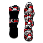 Christmas Santa Skull Pattern Print Muay Thai Shin Guard