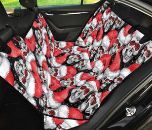 Christmas Santa Skull Pattern Print Pet Car Back Seat Cover