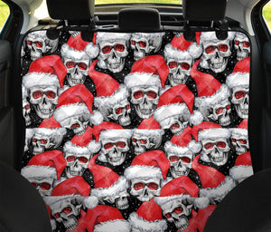 Christmas Santa Skull Pattern Print Pet Car Back Seat Cover