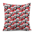 Christmas Santa Skull Pattern Print Pillow Cover