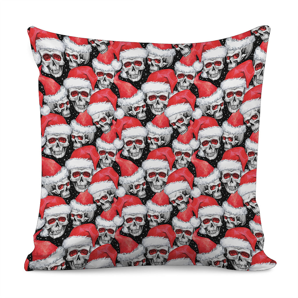 Christmas Santa Skull Pattern Print Pillow Cover