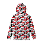 Christmas Santa Skull Pattern Print Pullover Hoodie