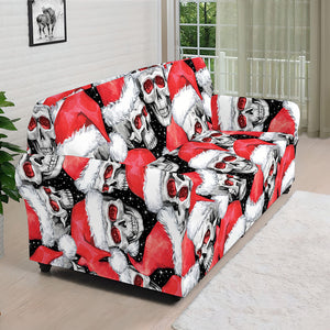 Christmas Santa Skull Pattern Print Sofa Cover