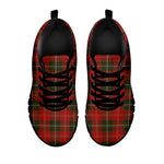 Christmas Scottish Tartan Pattern Print Black Sneakers