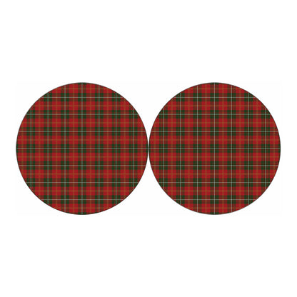 Christmas Scottish Tartan Pattern Print Car Coasters