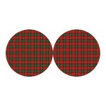 Christmas Scottish Tartan Pattern Print Car Coasters