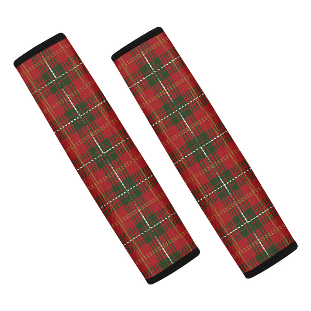 Christmas Scottish Tartan Pattern Print Car Seat Belt Covers