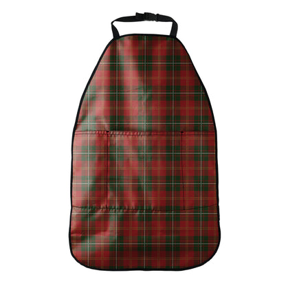 Christmas Scottish Tartan Pattern Print Car Seat Organizers