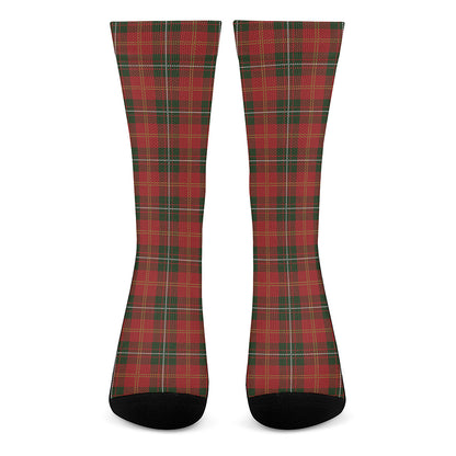 Christmas Scottish Tartan Pattern Print Crew Socks