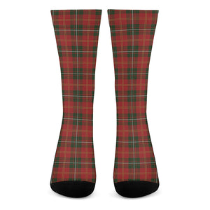 Christmas Scottish Tartan Pattern Print Crew Socks