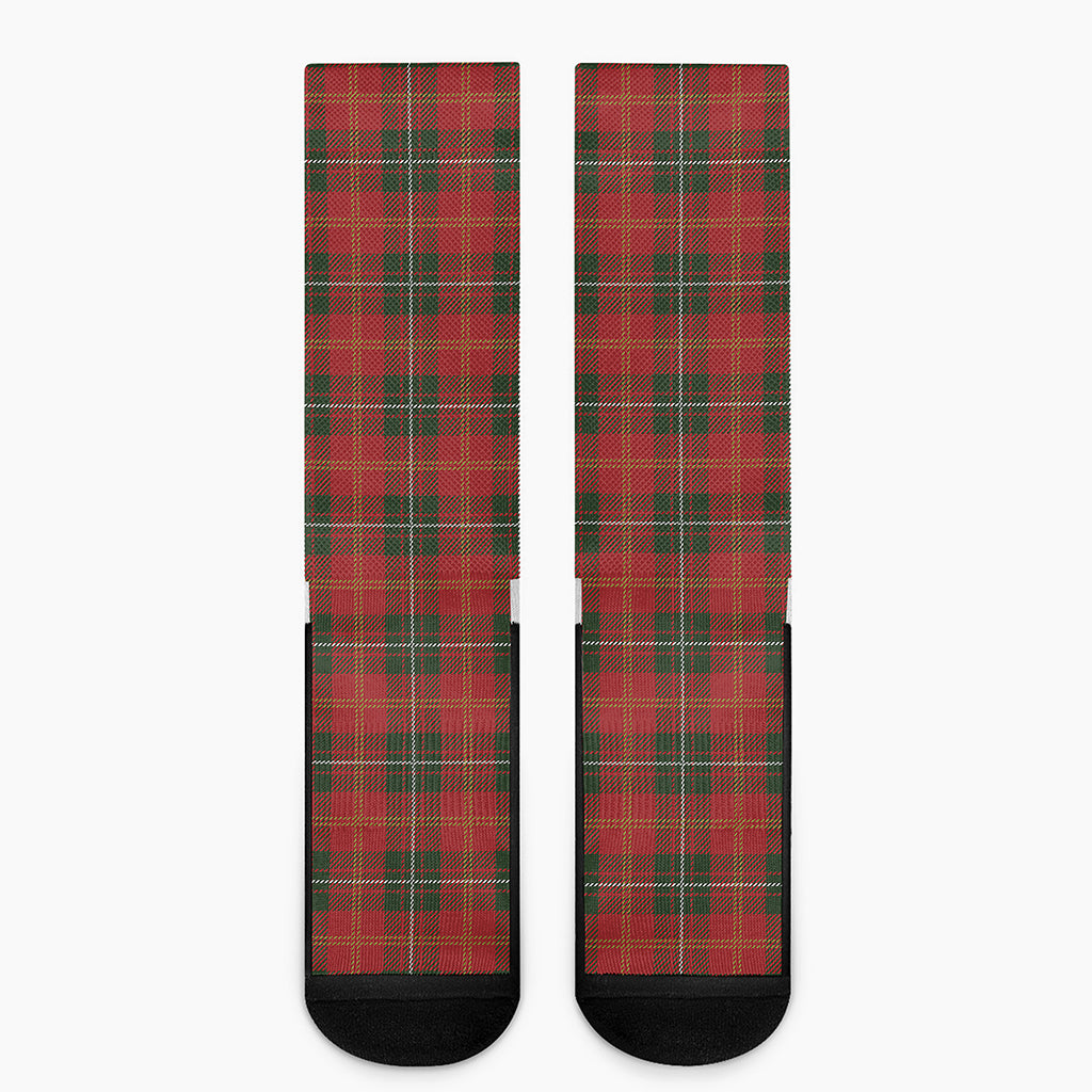 Christmas Scottish Tartan Pattern Print Crew Socks