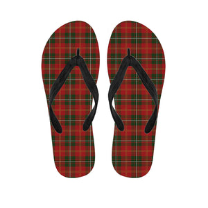 Christmas Scottish Tartan Pattern Print Flip Flops