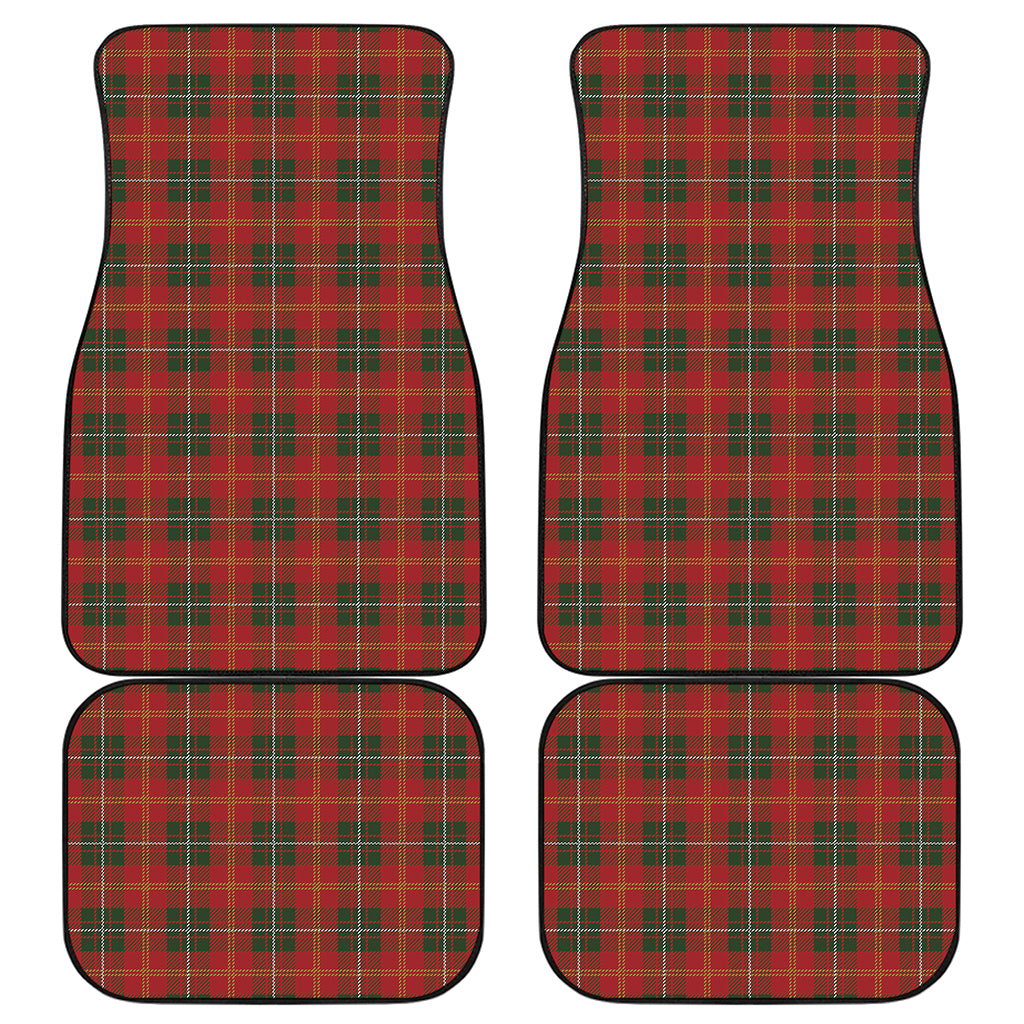 Christmas Scottish Tartan Pattern Print Front and Back Car Floor Mats