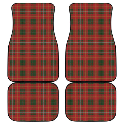 Christmas Scottish Tartan Pattern Print Front and Back Car Floor Mats