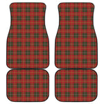 Christmas Scottish Tartan Pattern Print Front and Back Car Floor Mats