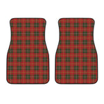 Christmas Scottish Tartan Pattern Print Front Car Floor Mats