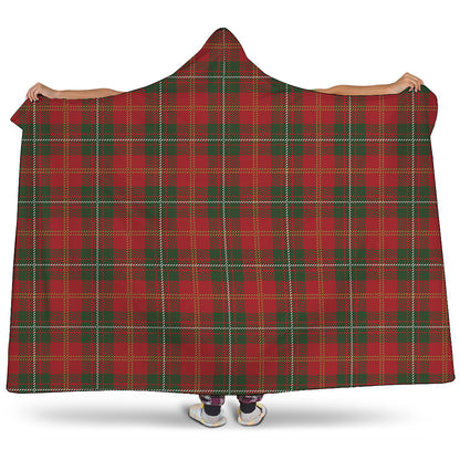 Christmas Scottish Tartan Pattern Print Hooded Blanket