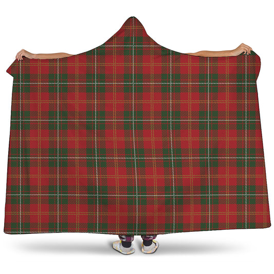 Christmas Scottish Tartan Pattern Print Hooded Blanket