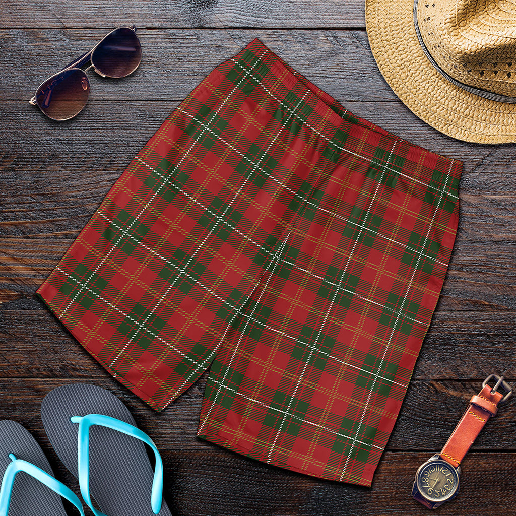 Christmas Scottish Tartan Pattern Print Men's Shorts