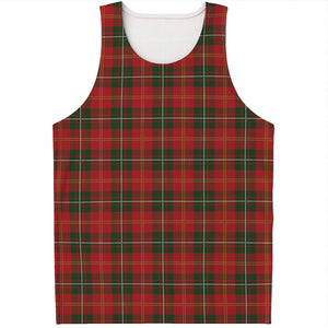 Christmas Scottish Tartan Pattern Print Men's Tank Top