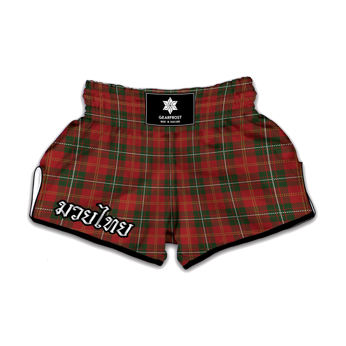 Christmas Scottish Tartan Pattern Print Muay Thai Boxing Shorts