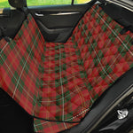 Christmas Scottish Tartan Pattern Print Pet Car Back Seat Cover