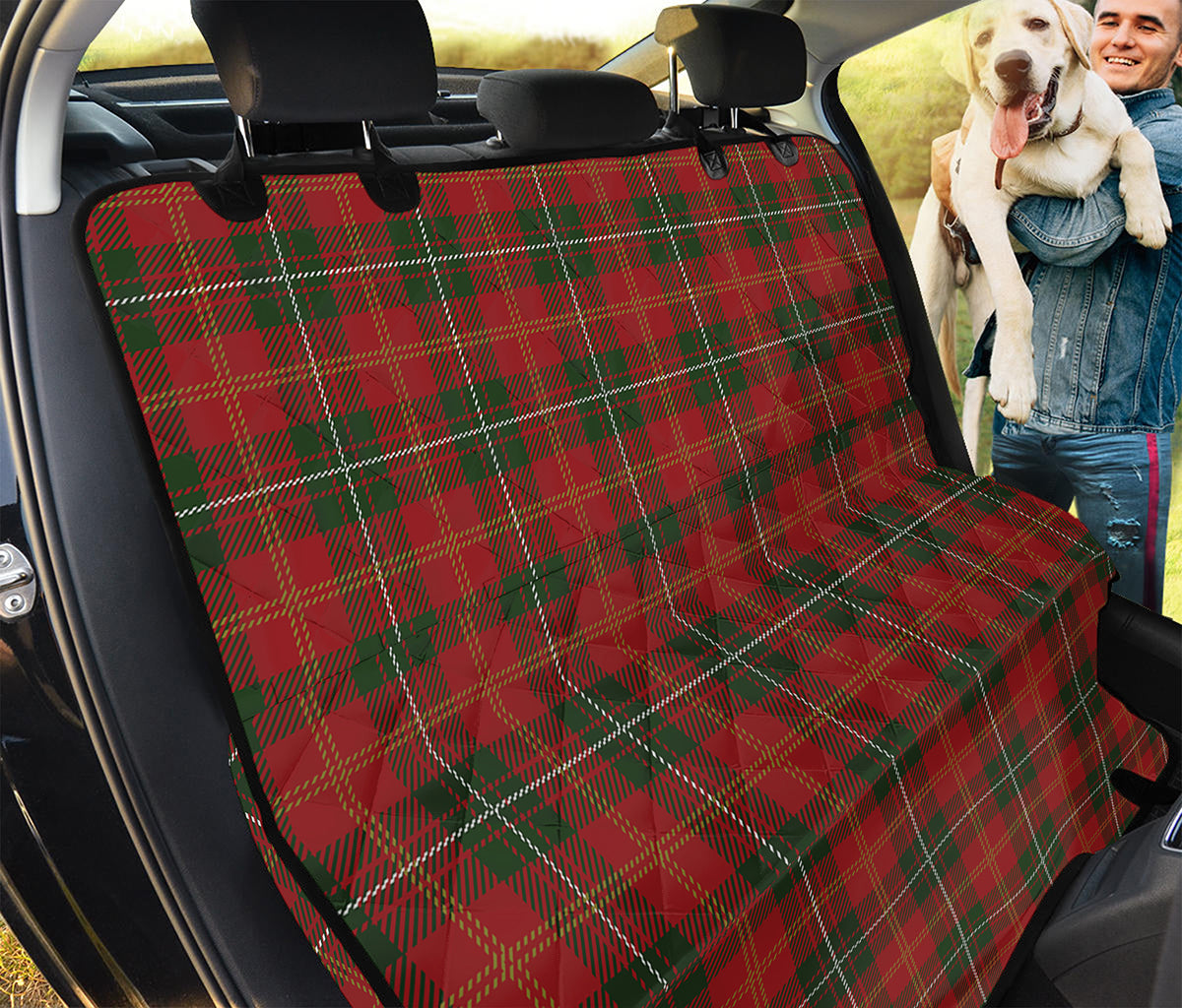 Christmas Scottish Tartan Pattern Print Pet Car Back Seat Cover