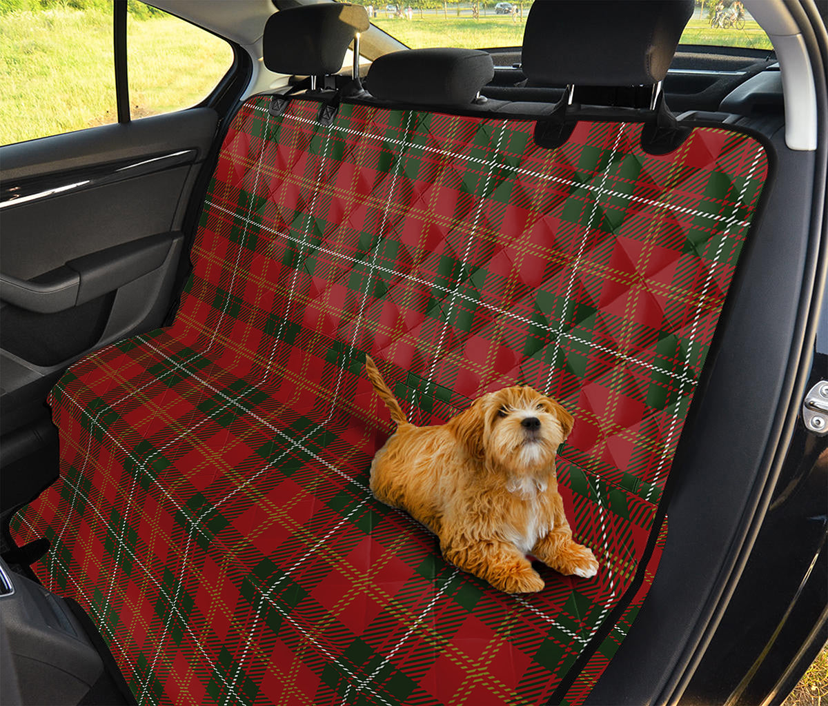 Christmas Scottish Tartan Pattern Print Pet Car Back Seat Cover