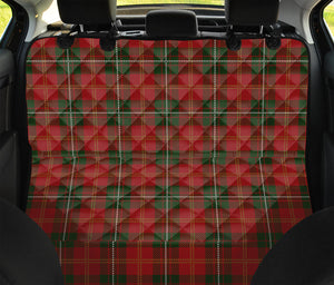 Christmas Scottish Tartan Pattern Print Pet Car Back Seat Cover