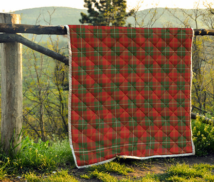 Christmas Scottish Tartan Pattern Print Quilt