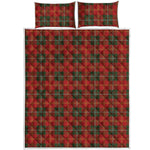 Christmas Scottish Tartan Pattern Print Quilt Bed Set