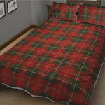 Christmas Scottish Tartan Pattern Print Quilt Bed Set