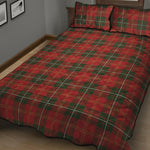 Christmas Scottish Tartan Pattern Print Quilt Bed Set