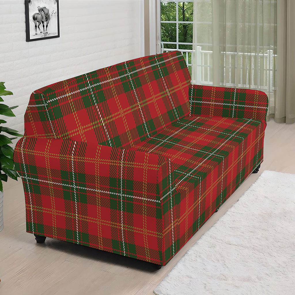Christmas Scottish Tartan Pattern Print Sofa Cover