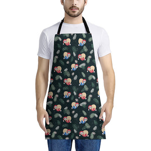 Christmas Sleeping Sloths Pattern Print Apron