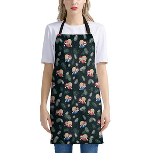 Christmas Sleeping Sloths Pattern Print Apron