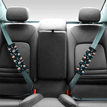 Christmas Sleeping Sloths Pattern Print Car Seat Belt Covers