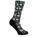 Christmas Sleeping Sloths Pattern Print Crew Socks