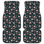 Christmas Sleeping Sloths Pattern Print Front and Back Car Floor Mats