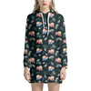 Christmas Sleeping Sloths Pattern Print Hoodie Dress