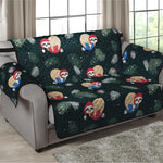 Christmas Sleeping Sloths Pattern Print Loveseat Protector