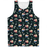 Christmas Sleeping Sloths Pattern Print Men's Tank Top